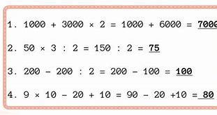 Soal Matematika Dasar Tambah Kurang Kali Bagi